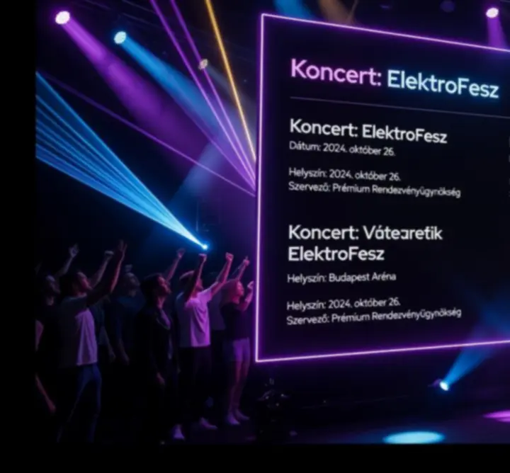 Vibráló fényekkel megvilágított klub, ahol az eseménynaptár élőben kel életre.
